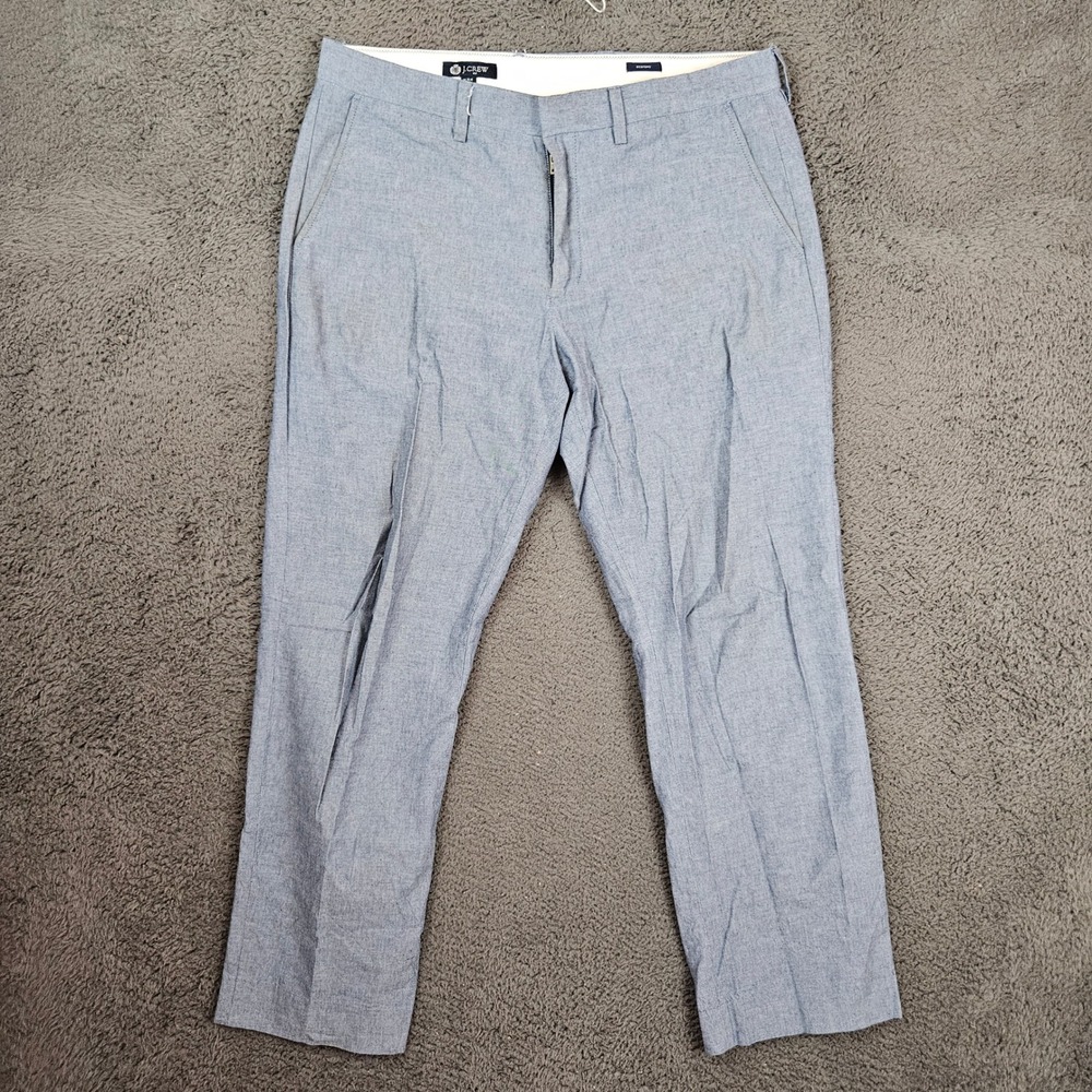 J.Crew Bedford Mens Light Blue Cotton‎ Straight Leg Chino Pants 34x30 46204